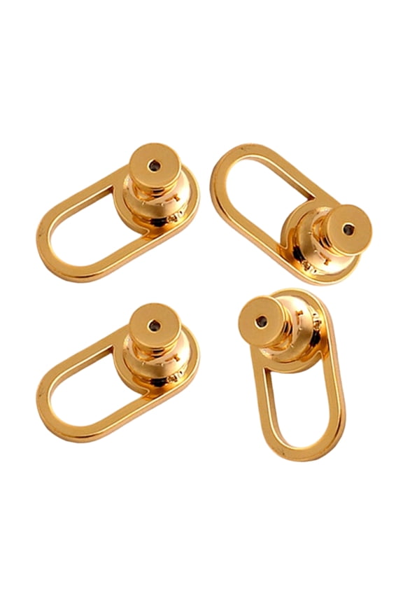 Pack of 4 Metal Earring Backs Replacements for Droopy Ears Large Support for Heavy Earrings Studs Jewelry Accessories