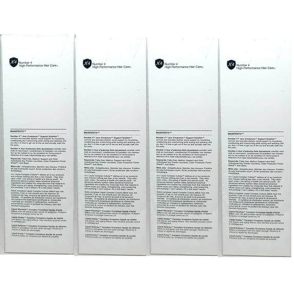 Pack of 4 N.4 High Performance Hair Care Lumiere d'hiver Super Comb Prep and Protect 6.7 oz. each.