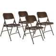 thumbnail image 1 of (Pack of 4) NPS® 200 Series Premium All-Steel Double Hinge Folding Chair, Brown, 1 of 8