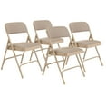 thumbnail image 1 of (Pack of 4) NPS 2200 Series Fabric Upholstered Double Hinge Premium Folding Chair, Caf Beige, 1 of 7