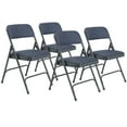thumbnail image 1 of (Pack of 4) NPS® 2200 Series Fabric Upholstered Double Hinge Premium Folding Chair, Imperial Blue Fabric/Char-Blue Frame, 1 of 7