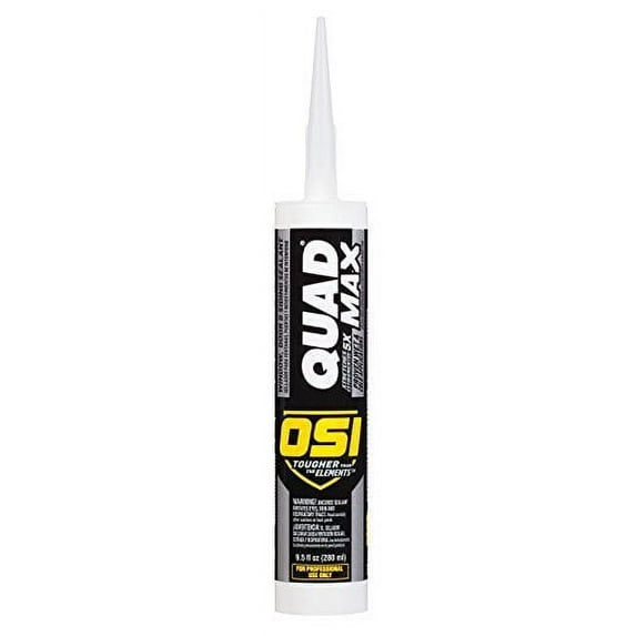 Pack of 4 OSI Sealants 1868684 9.5 oz Quad Max Window, Door and Siding Sealant, White