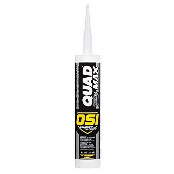 Pack of 4 OSI Sealants 1868684 9.5 oz Quad Max Window, Door and Siding Sealant, White