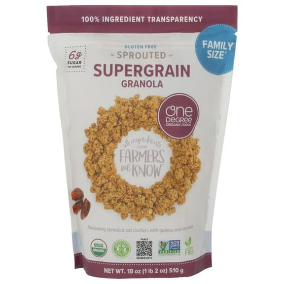 (Pack of 4) One Degree Super Grain Granola Original 18 Oz