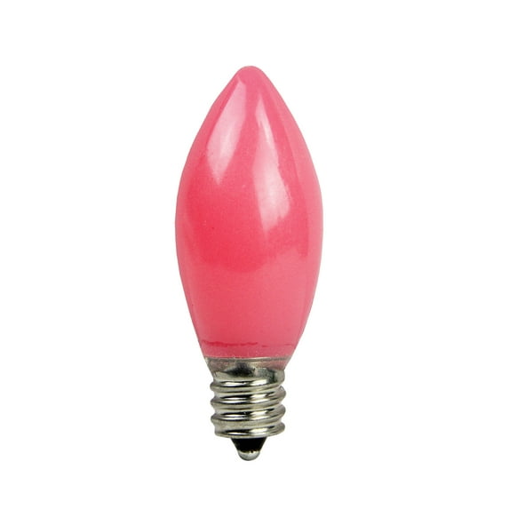 Pack of 4 Opaque Pink C9 LED Christmas Replacement Bulbs