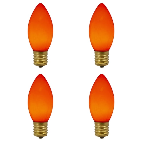 Northlight C9 Opaque Christmas Replacement Bulbs - Orange - 4ct