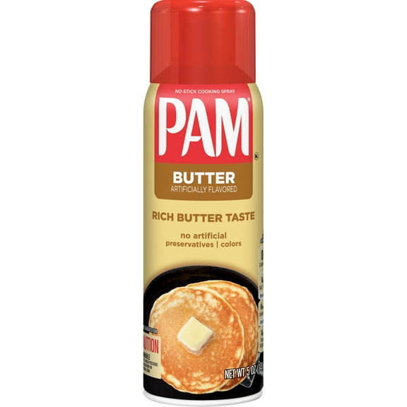 Pack of 4 PAM Butter No-Stick Cooking Spray - 5 oz - Package may vary