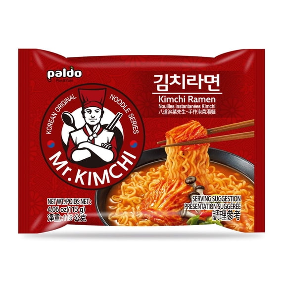 Pack of 4 Paldo Ramen Mr. Kimchi Spicy Fire Red 4 Pack 18.92 oz
