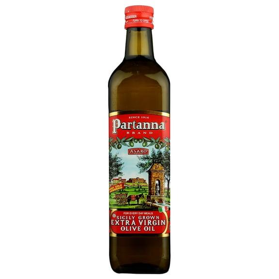 Pack of 4, Partanna Sicily Grown Extra Virgin Olive Oil, 750 ml