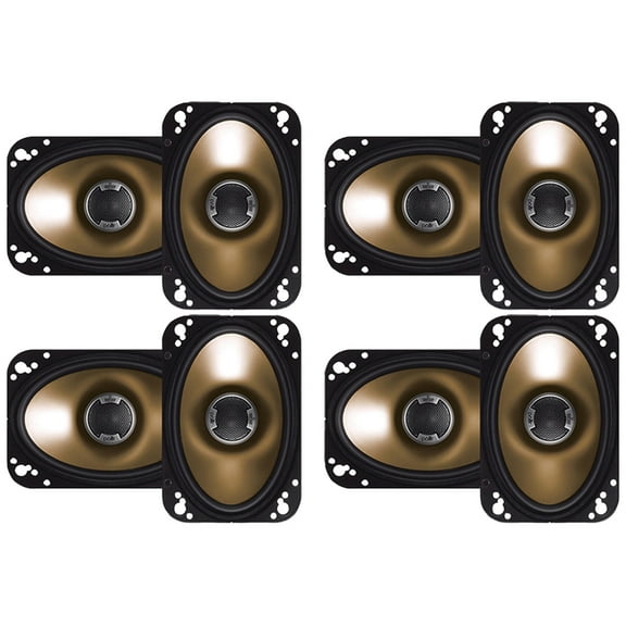 Pack of (4) Polk Audio DB461 4-by-6-Inch Coaxial Speakers (Pair, Black)