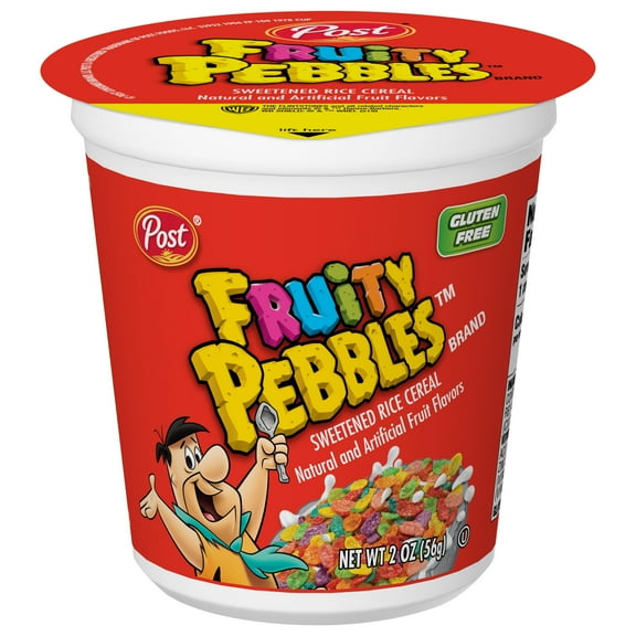 Pack of 4 Post Fruity Pebbles Cereal Cup - 2 oz - Package may vary