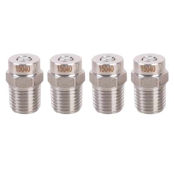 Pack of 4 Precise Sprayed Nozzles 040 Type for Sweeper and Sanitation Vehicle Cleaning Featuring Steel Construction and Quick Connection Thread