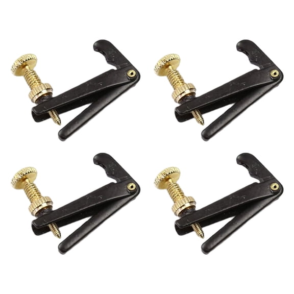 Pack of 4 Professional Violin String Hook Tuner Metal Texture Suitable for Accurate Pitches Adjustment on All Sizes