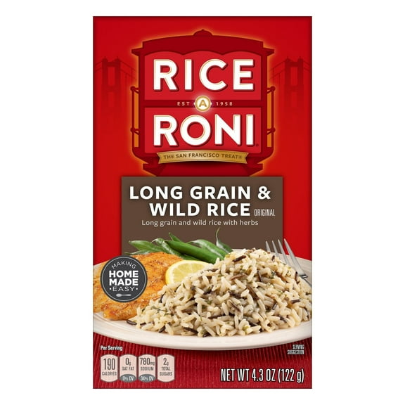 Pack of 4 Rice A Roni Long Grain & Wild Rice - 4.3 oz - Package may vary