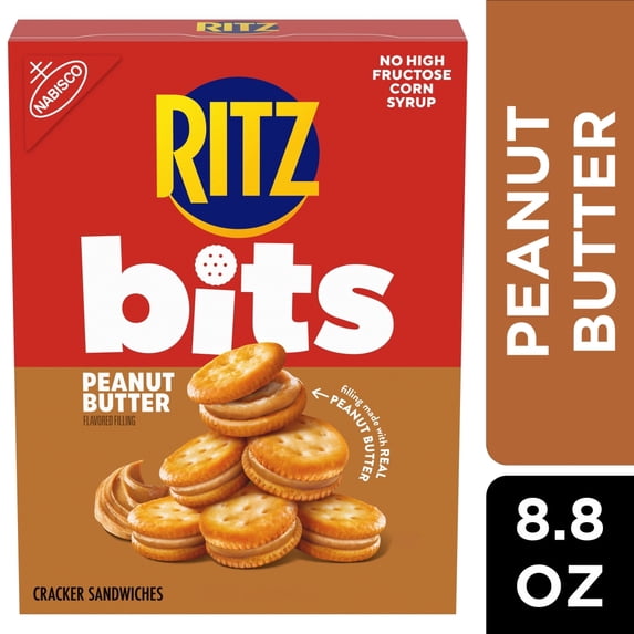 Pack of 4 Ritz Bits Peanut Butter Sandwich Crackers, 8.8 oz (packaging may vary)