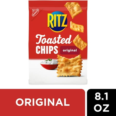 Pack of 4 Ritz Toasted Chips Original Crackers, 8.1 oz (packaging may vary)
