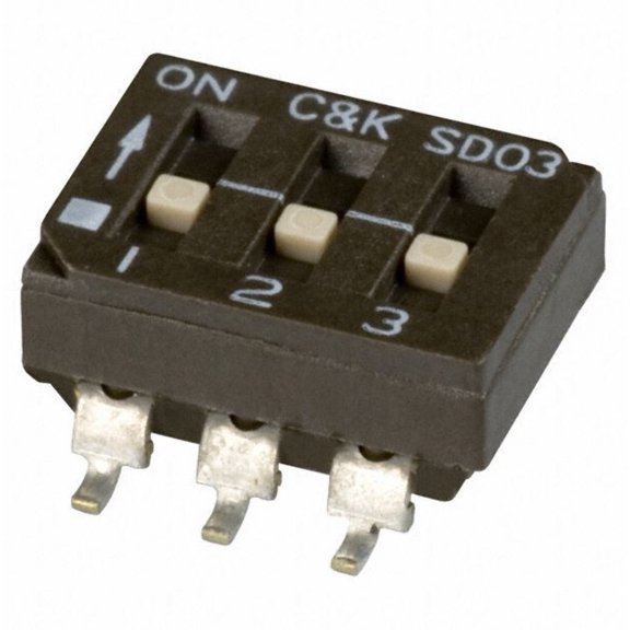 Pack of 4 SD03H0SB Switch Dip SPST 3 Position Surface Mount Slide (Standard) Actuator 100mA 25VDC : RoHS