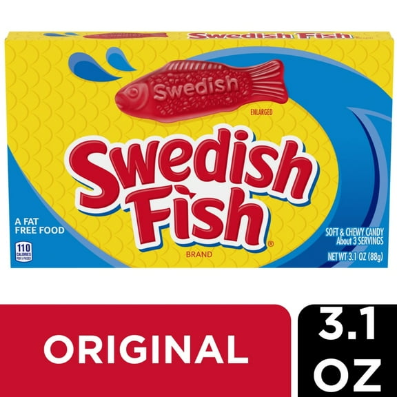 Pack of 4 SWEDISH FISH Soft & Chewy Candy Easter Candy, 3.1 oz (packaging may vary)
