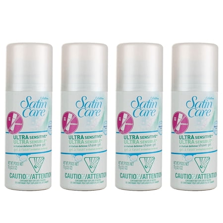 Pack of (4) Satin Care Shave Gel Ultra Sensitive 2.5 Ounce