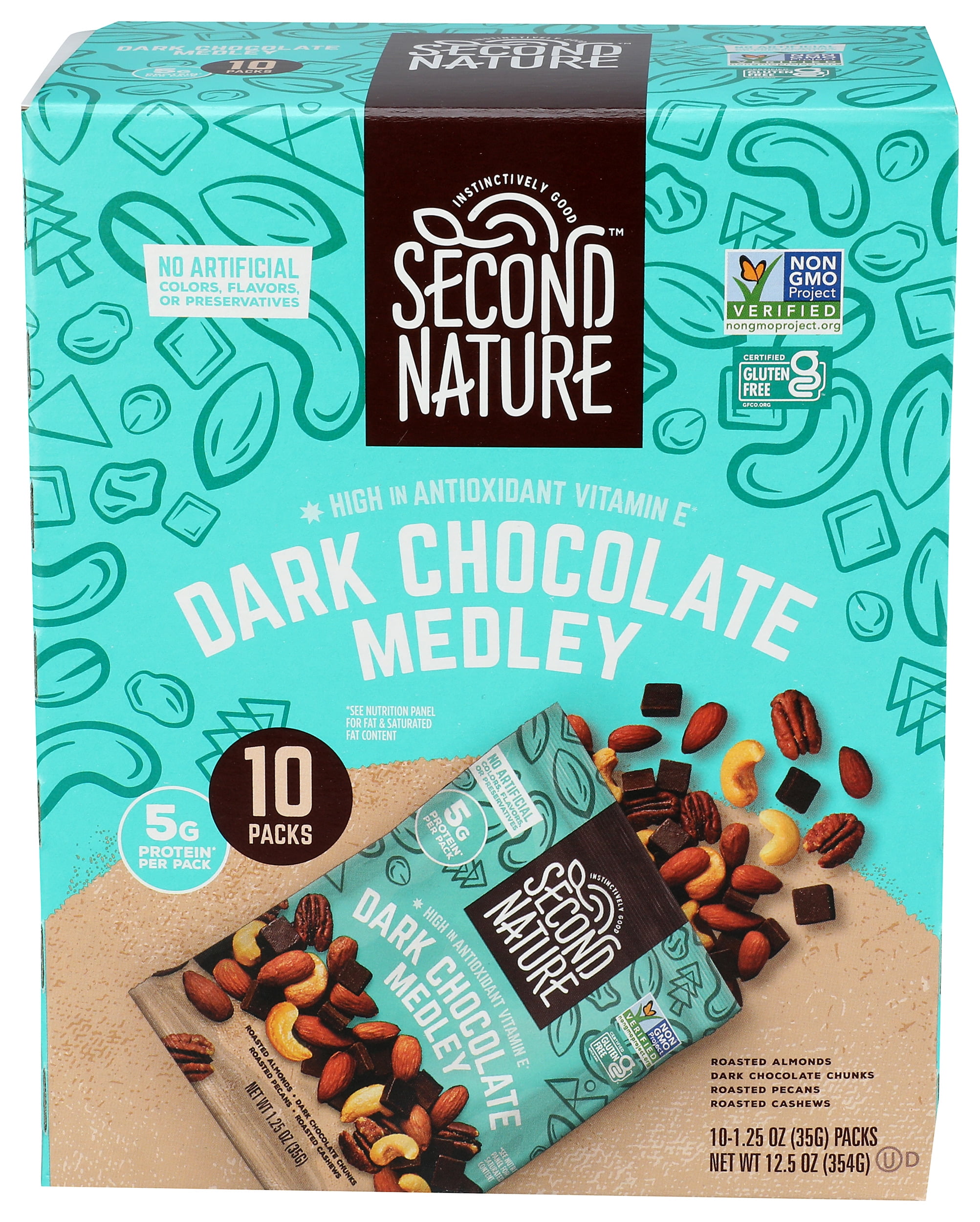 (Pack of 4), Second Nature Dark Chocolate Medley, 12.5 oz