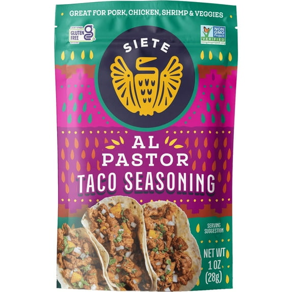 Pack of 4 Siete Al Pastor Taco Seasoning - 1 oz - Package may vary