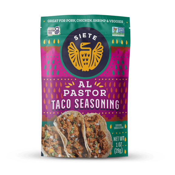 Siete Taco Seasoning Non GMO Gluten Free Al Pastor - 1 oz Pack of 4