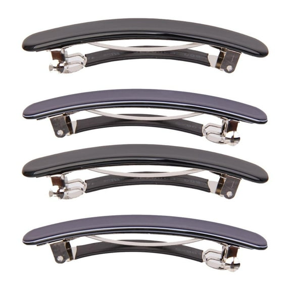 Pack of 4 Simple Barrettes for Women, Skinny French Hair Clip, Hair Clip