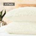 thumbnail image 1 of PiccoCasa 4 Pack Faux Fur Throw Pillow Cases Covers with Zipper Velvet Pillow Shams Queen Light Beige, 1 of 6