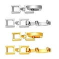 thumbnail image 1 of Pack of 4 Solid Copper Jewelry Extension Clasps Silver Gold Compact 20x6mm, 1 of 9