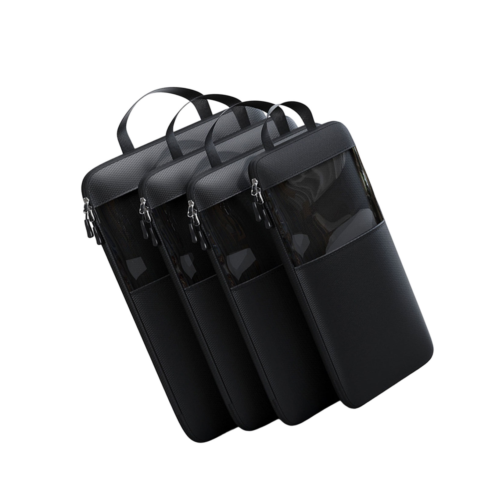 Pack of 4 Space Saving Travel Packing Cubes Convenient Travel Storage Holder Bag Compressible Packing Organizers