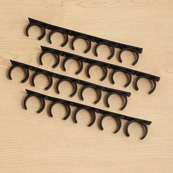 Pack of 4 Spice Clips Gripper Organizer Holds 20 Spice Jars - Pantry and Inside Cabinet Organization 3M Adhesive Spice Rack