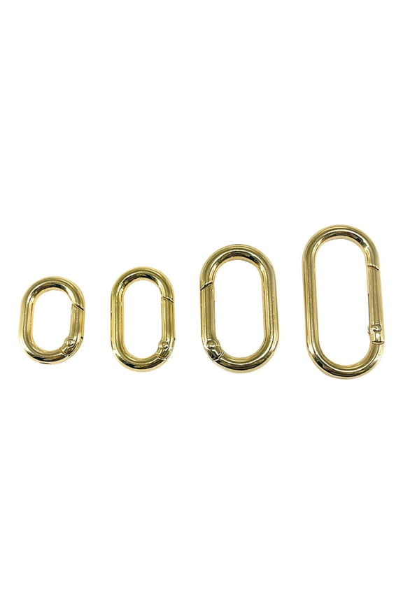 Pack of 4 Spring O Rings Clips for Bag Strap Extender Keychain Hook Oval Carabiner Clips for DIY and Repair Projects