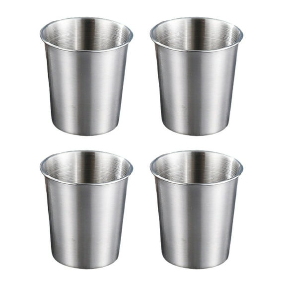 Pack of 4 Stainless Steel Tumblers Child Friendly And Convenient Mugs For Travel