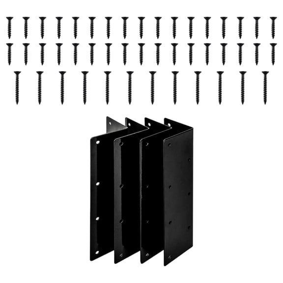 Pack of 4 Steel Garden Bed Corner Brackets Stackable Design Patination