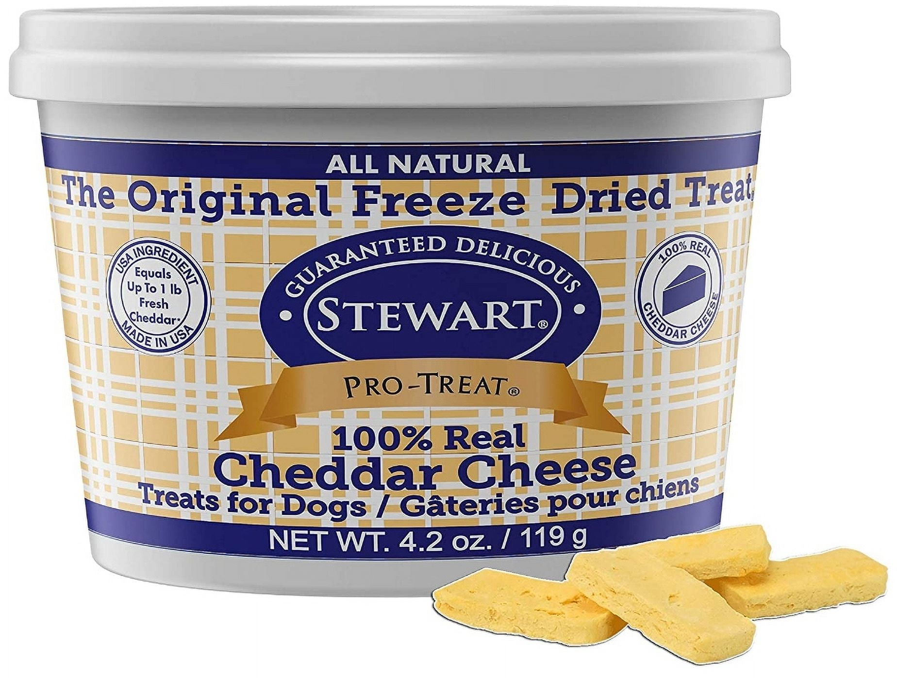 Pack of 4 Stewart Freeze Dried Cheddar Cheese Dog Treats 4.2 oz Walmart