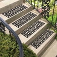 thumbnail image 1 of Pack of 4 Stylish Rubber Stair Treads - Non-Slip, Weather-Resistant, Elegant Scrollwork Design Indoor or Outdoor Use, 1 of 8