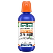 Pack of 4 TheraBreath Clean Mint Healthy Gums Oral Rinse - 16 oz - Package may vary