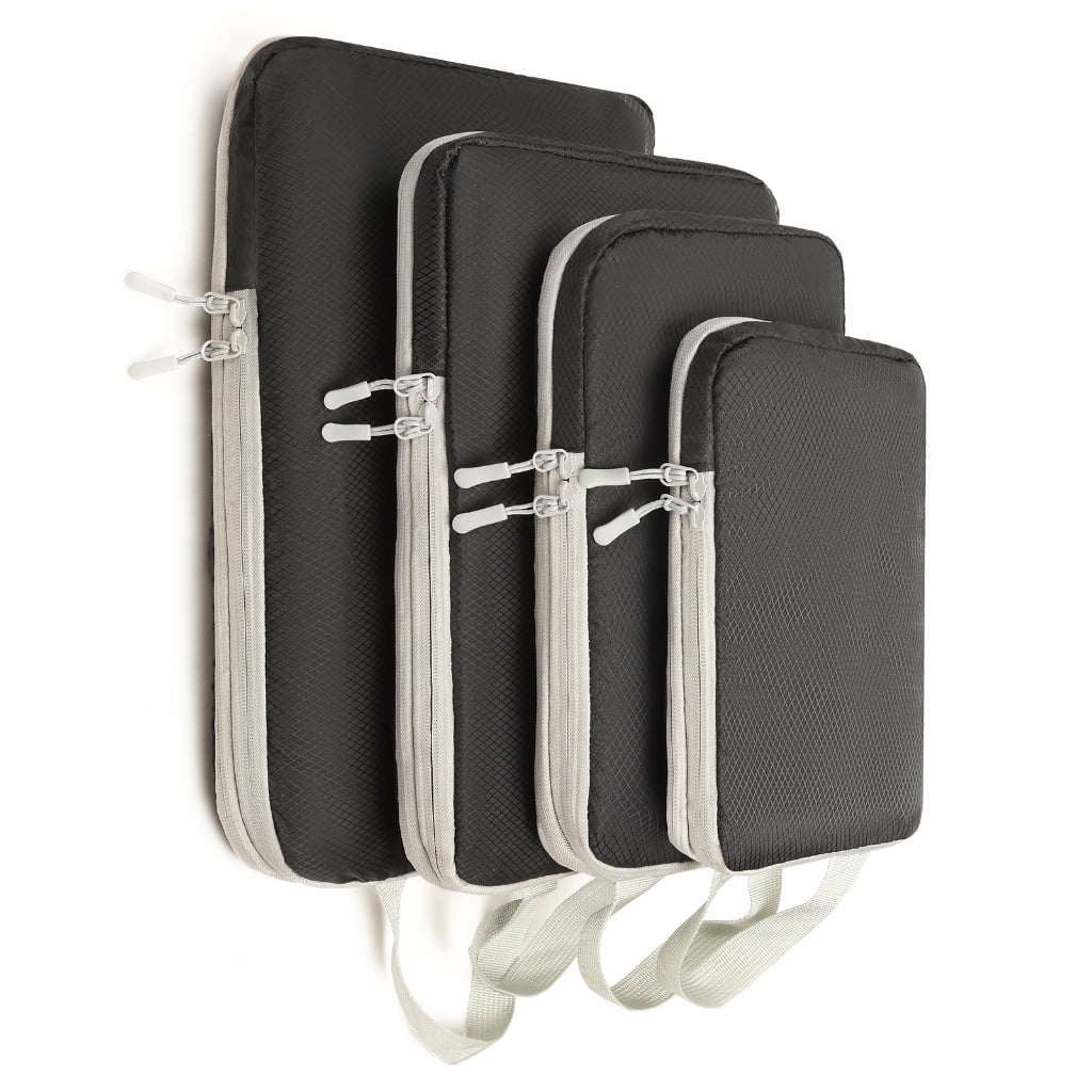 Pack of 4 Travel Luggage Packing Cubes Suitcase Compression Packing Cubes Bags Travel Essential