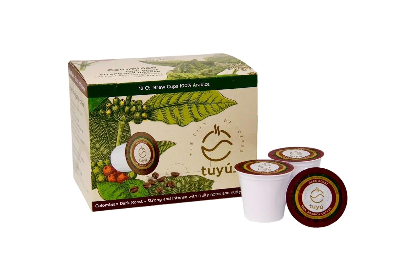 (Pack of 4) Tuyu Coffee Colombian Dark Roast Whole Bean Coffee 4.7 Oz