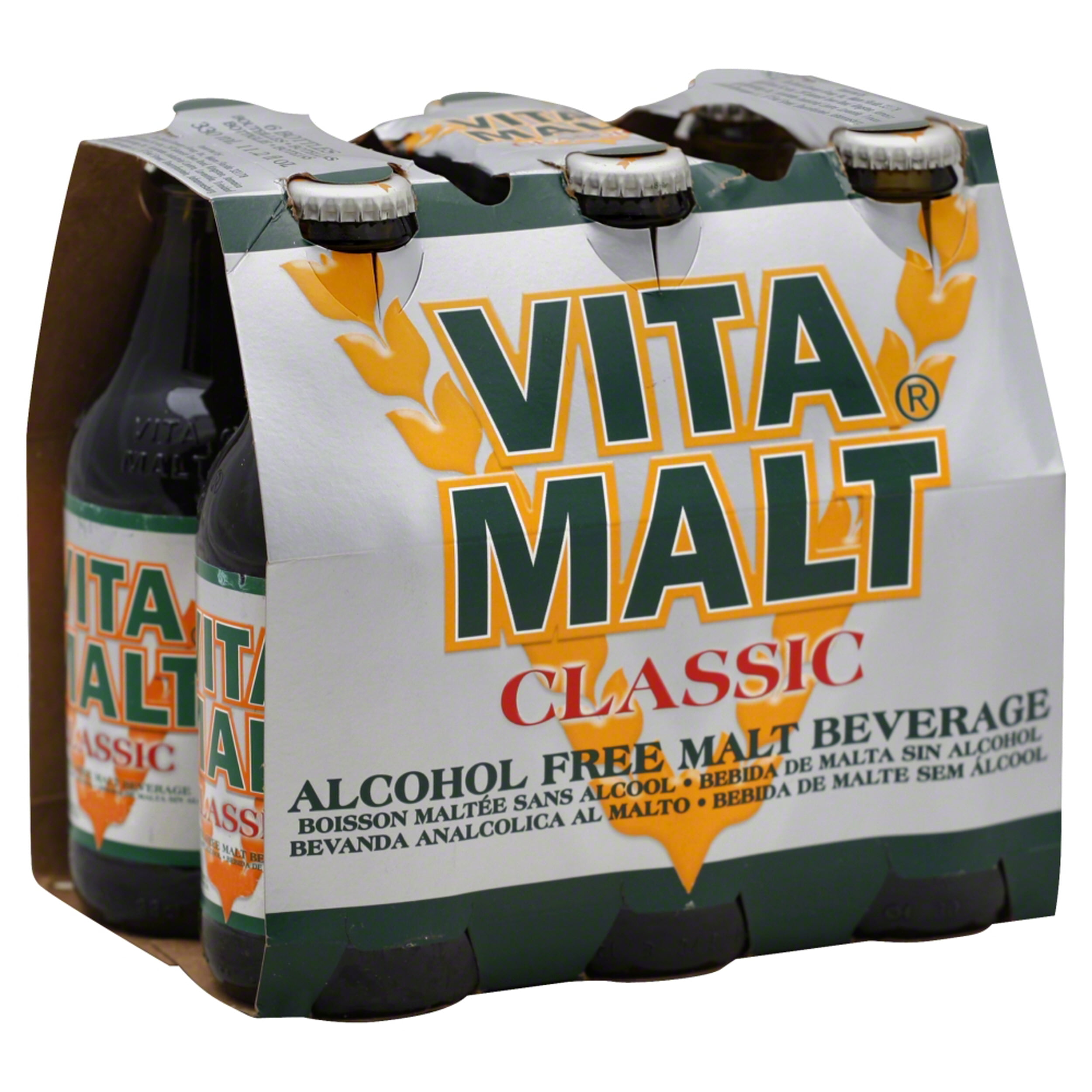 Pack of 4, Vitamalt Classic Alcohol Free Malt Beverage, 6 bottles - 11.2 oz