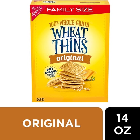 Pack of 4 Wheat Thins Original Whole Grain Wheat Crackers, 14 oz (packaging may vary)