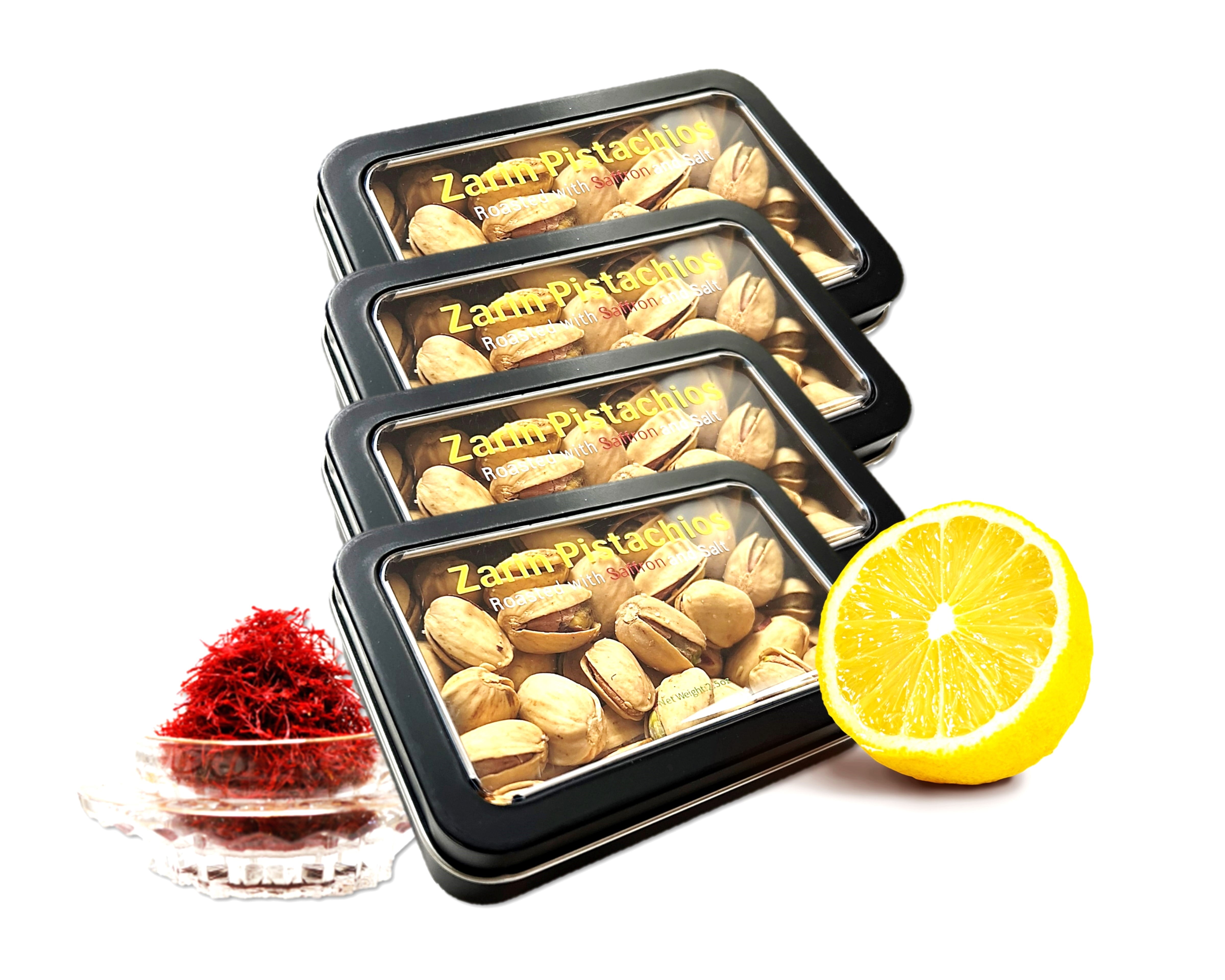 (Pack of 4) Zarin Pistachios - Roasted with Saffron and Salt