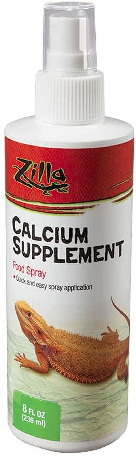 [Pack of 4] Zilla Calcium Supplement Food Spray 8 oz