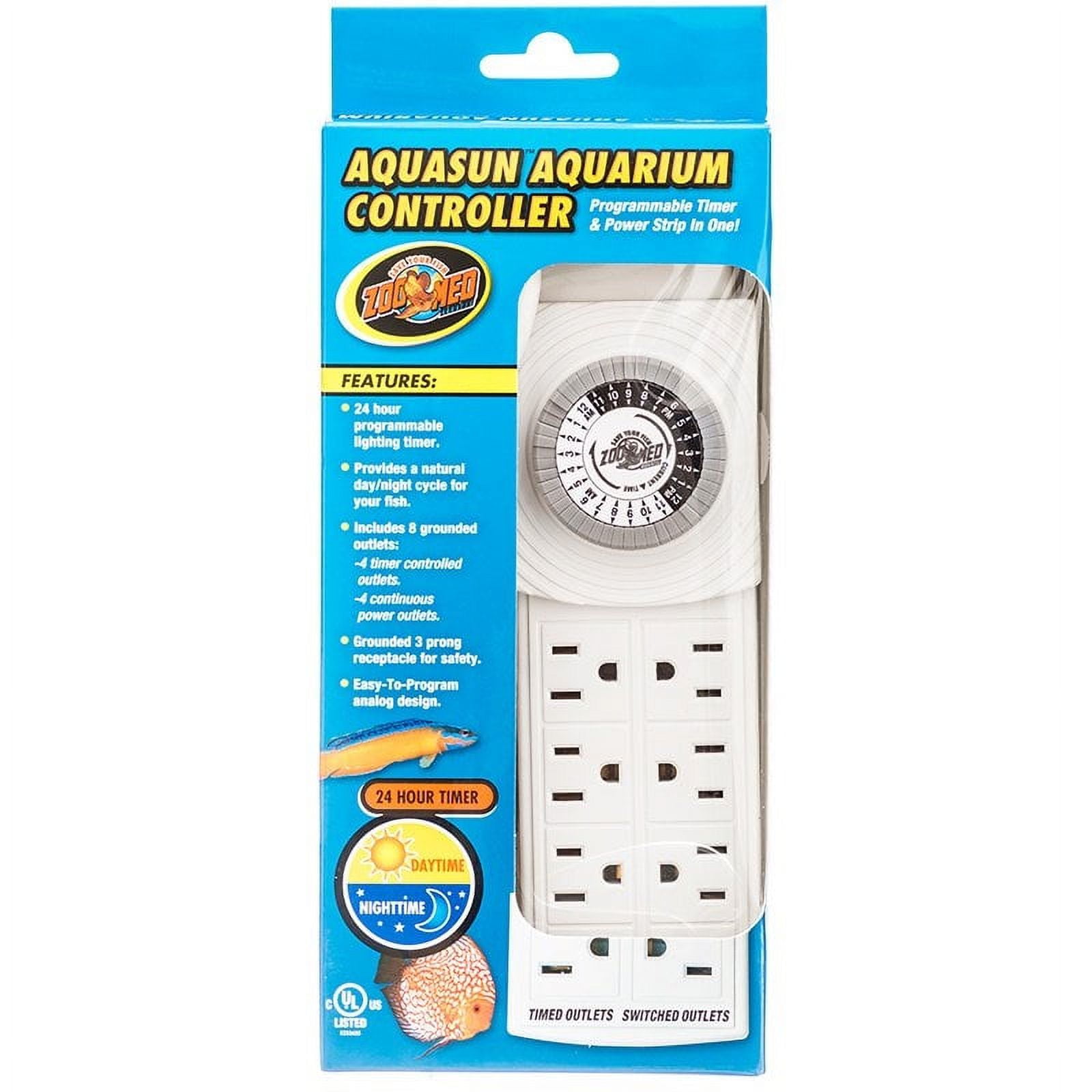 [Pack of 4] Zoo Med AquaSun Aquarium Controller 8 Outlet Timer and