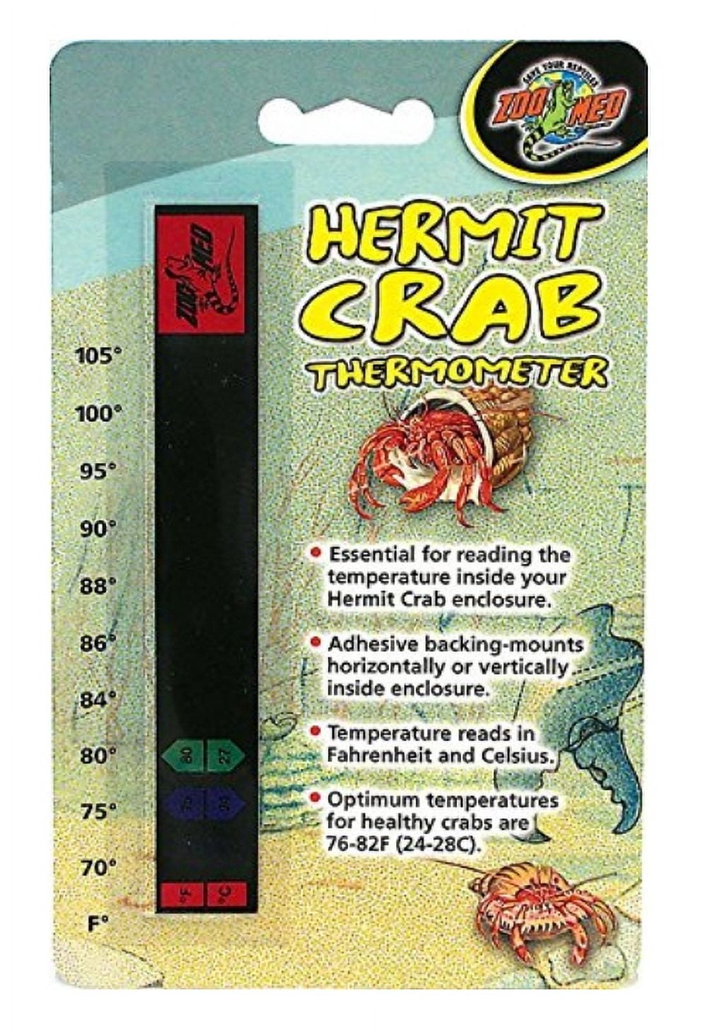 [Pack of 4] Zoo Med Hermit Crab Thermometer 1 count