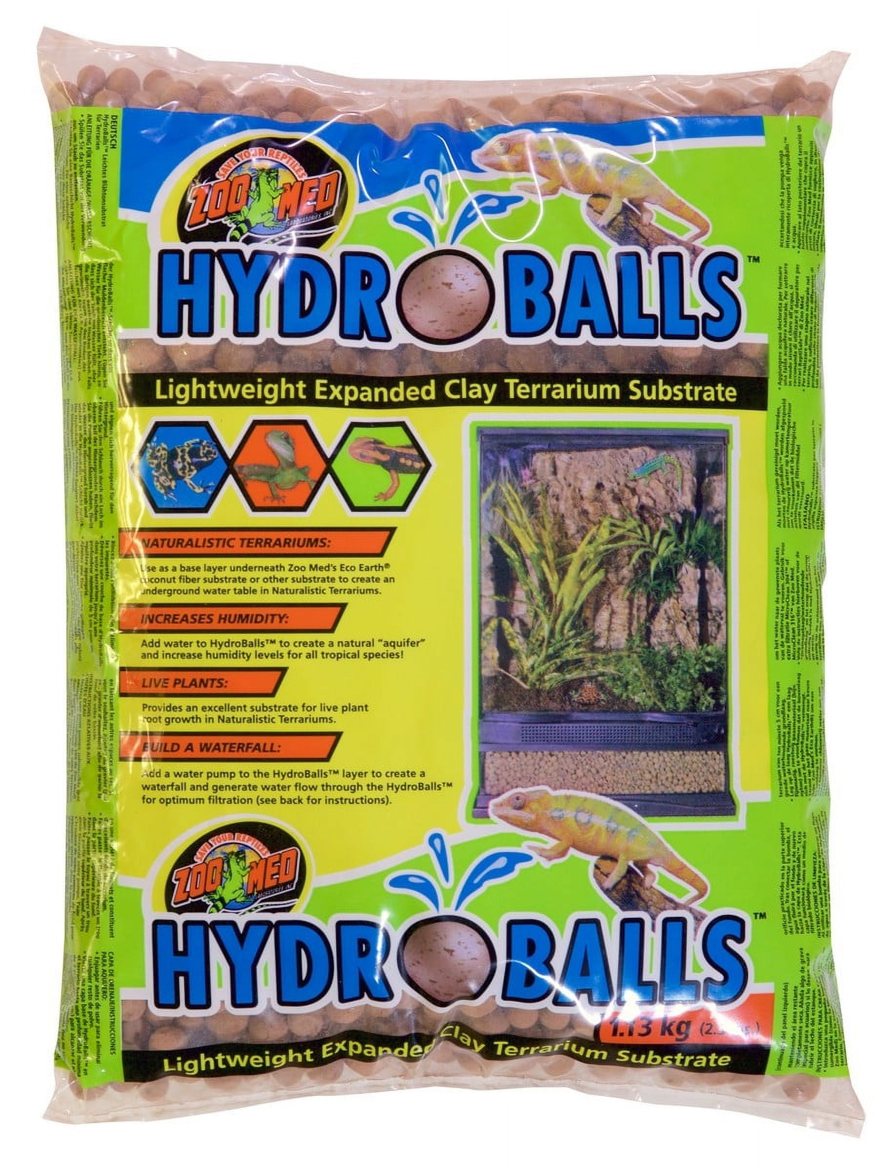[Pack of 4] Zoo Med Hydroballs Lightweight Expanded Clay Terrarium Substrate 2.5 lb