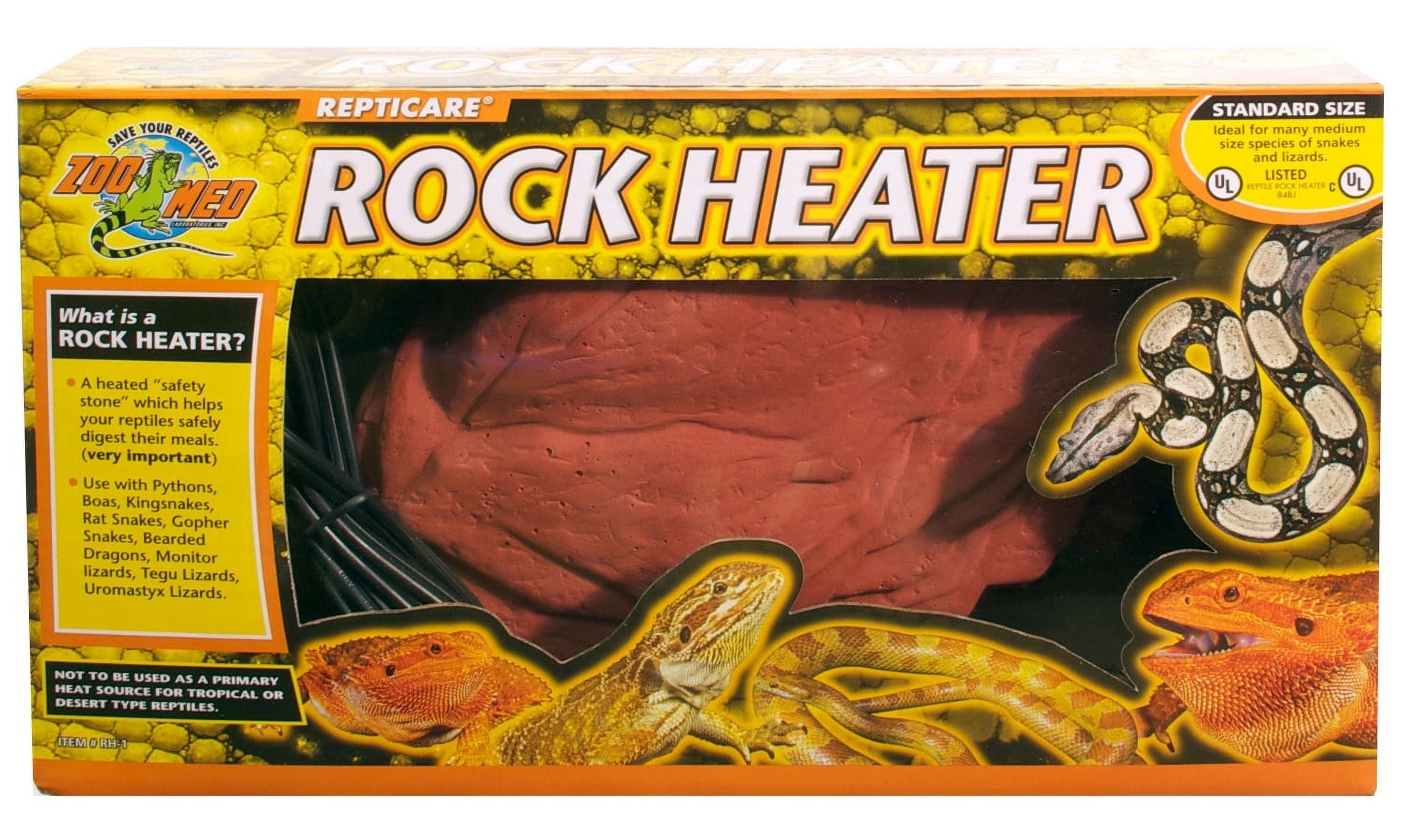 [Pack of 4] Zoo Med Repticare Rock Heater for Reptiles Standard 1