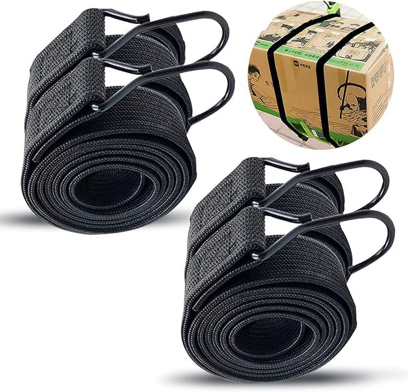 Pack of 4 bungee cords with hooks, 2 m bungee hooks, bicycle rack