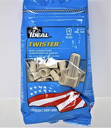 Pack of 4 x 100Pk Tan Twist Wing Nut
