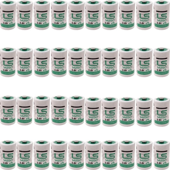(Pack of 40) LS14250 3.6V 1/2 AA Lithium Battery Replace for SAFT LS 14250 LS14250 Battery, LS14250 Battery by SAFT, 1200mah